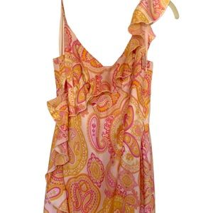 Banana Republic 100% silk ruffle maxi dress